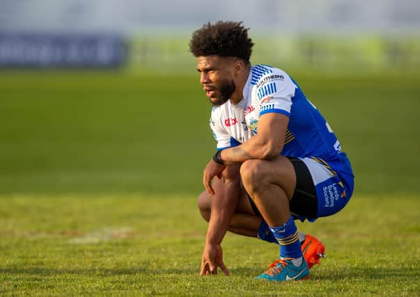 Kyle Eastmond shows his frustration after Leeds Rhinos' defeat to Hull KR. Picture: Bruce Rollinson.