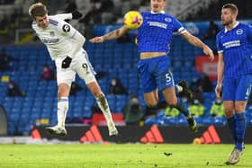 KEY BATTLE - Leeds United striker Patrick Bamford will want to get back on the goal trail and his individual duel with Lewis Dunk of Brighton will be important. Pic: Getty
