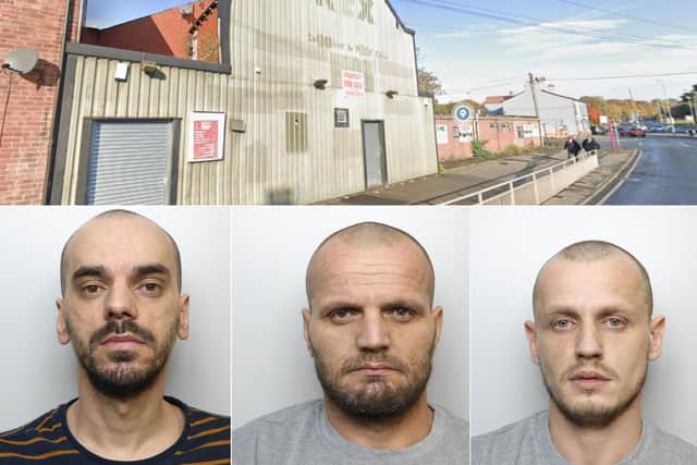 Three men have been jailed at Leeds Crown Court over a cannabis farm worth more than £300,000 at the former Rex Snooker Club, Stanley Road, Wakefield.