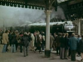 The BBC footage of the famous steam engine heading from York to Scarborough was first broadcast in April 1974.
