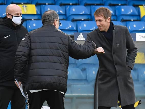 TOP LEVEL - Brighton manager Graham Potter says Leeds United head coach Marcelo Bielsa is one of the bosses he and many others look up to in the game. Pic: Getty
