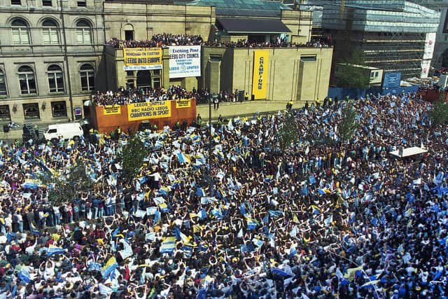 PACKED: The streets of Leeds, on May 3, 1992. Picture by Steve Riding.