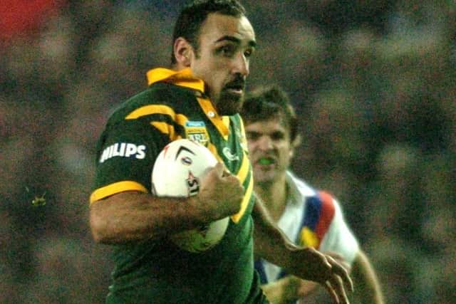 Tonie Carroll in action for Australia against Great Britain during the Tri Nations series in November 2004. Picture: Steve Riding.