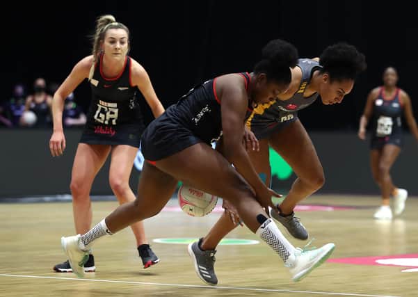 Influential: Leeds Rhinos' Vicki Oyesola, right, impressed against Wasps. (Photo by Jan Kruger/Getty Images for Vitality Netball Superleague)