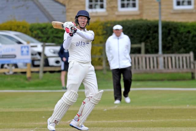New Rover opener Michael Richmond in action against Adel in Aire-Wharfe League Division Two. Picture: Steve Riding.