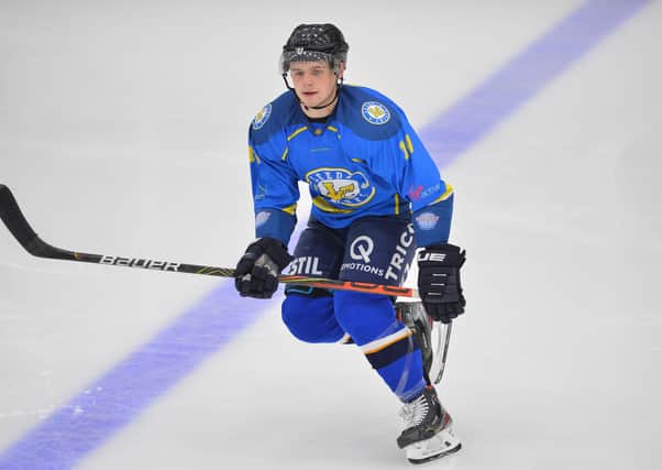 BACK FOR MORE: Lewis Baldwin was one of Leeds Chiefs' top performers in their debut NIHL National campaign. Picture: Dean Woolley.