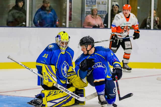 WE'LL MEET AGAIN: Sam Gospel and Lewis Baldwin, right, are two Leeds Chiefs' players to return under the franchise's new owner, Steve Nell. Picture courtesy of Mark Ferriss