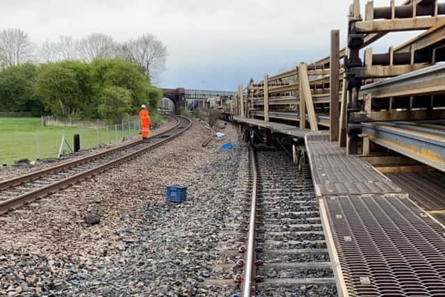 Nobody was hurt when five wagons came off the tracks just before 02:00, but no trains are currently able to run between Church Fenton and Micklefield. This means services between York and Leeds are currently being cancelled, delayed or diverted.
cc Leeds city station