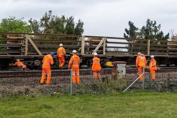 Network Rail workers have been on site since the early hours to inspect the damage caused and establish a plan that removes the derailed train wagons, repairs the damage and gets passenger services back to normal as quickly and safely as possible.