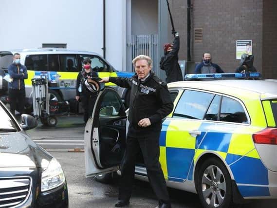 Adrian Dunbar on the set of the sixth series of Line of Duty. (photo: Liam McBurney / PA).