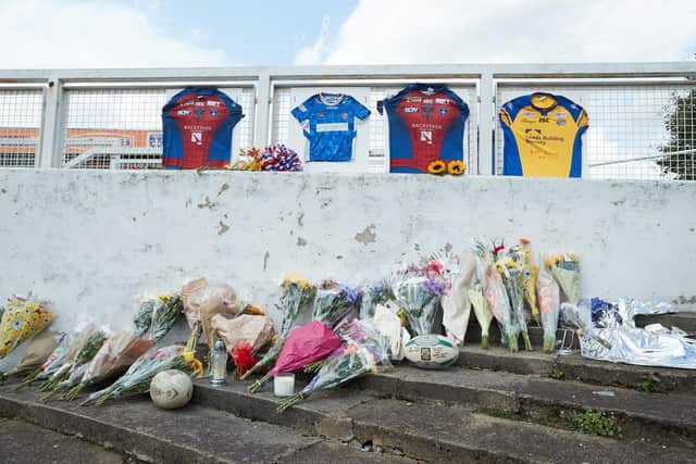 Elliot Burton, 15, was reported missing on Thursday, July 25, 2019, after he failed to return home from a walk. Hundreds of tributes were left at Wakefield Trinity's Bell Vue stadium.