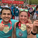 Runners who competed for the Donkey Sanctuary at a previous London Marathon.