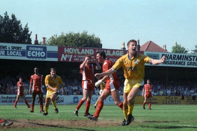 BIG MOMENT - Lee Chapman's goal at Bournemouth sealed Leeds United's 1990 Second Division title and promotion to the top flight.