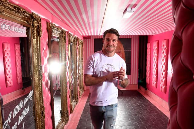 Zanetti in his award-winning Leeds bar, Dollhouse, which he opened in 2019