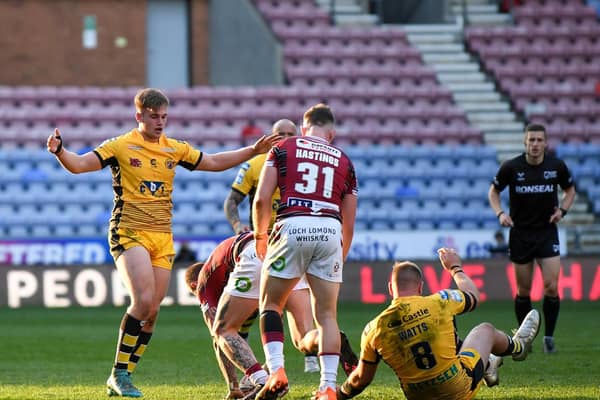 Brad Martin, left, made his second successive appearance for Tigers against Salford last week. Picture by Melanie Allatt Photography.