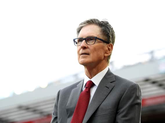 APOLOGY VIDEO - Liverpool owner John Henry appeared in a video apologising to fans for the European Super League debacle. Leeds United chief Angus Kinnear has poked fun at the apology. Pic: Getty