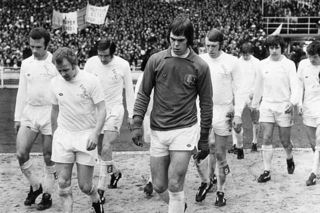 PERFECT RESPONSE: Peter Lorimer bagged a hat-trick as Leeds United thumped Arsenal 6-1 in their final league game just four days after defeat in the 1973 FA Cup final to Sunderland at Wembley, above. Picture by Varleys.