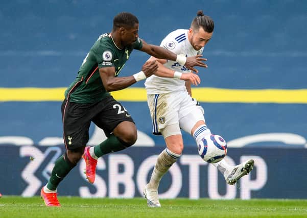 QUALITY DISPLAY: Jack Harrison gets the better of Serge Aurier. Picture: Bruce Rollinson.