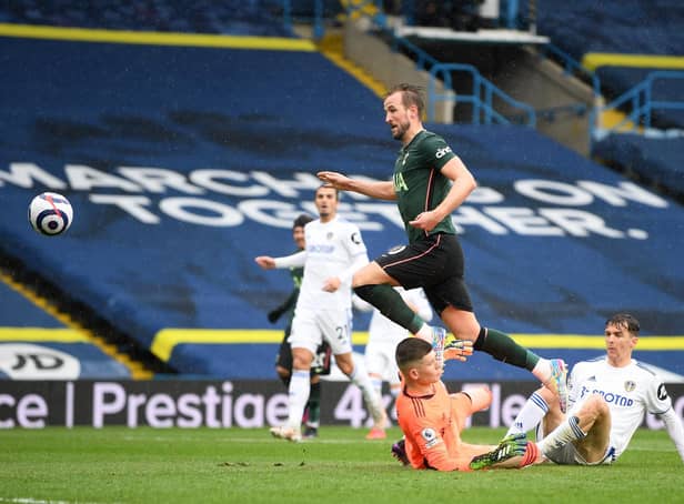 VAR CALL - Harry Kane was declared offside by VAR after running in to beat Illan Meslier. Tottenham boss Ryan Mason said he was disappointed with the decision after his side's defeat by Leeds United. Pic: Getty