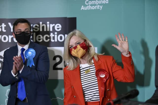 Tracy Brabin gets the news she will be the new Mayor of West Yorkshire (photo: Steve Riding)