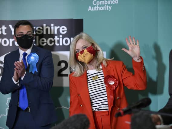 Tracy Brabin gets the news she will be the new Mayor of West Yorkshire (photo: Steve Riding)