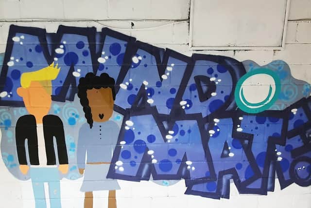 Leeds Street Gallery has created a graffiti mural at LS Ten skate park to coincide with Mental Health Awareness Week.