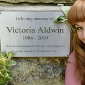 Katy Winship pictured next to a  memorial plaque to her best friend Vicki Aldwin outside Chapel Allerton pub The Mustard Pot.

Photo: Steve Riding