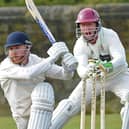 STUMPED: Beckwithshaw wicketkeeper Callum Irvine stumps Otley batsman Sam Kellett for five runs off the bowling of Oliver Hebblethwaite. Picture: Steve Riding.