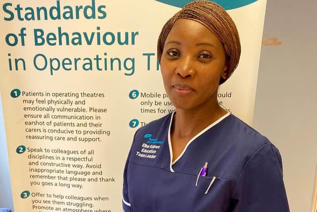 Elina Kabwe, theatre education practitioner at Leeds Teaching Hospitals Trust. Picture: Leeds Teaching Hospitals Trust