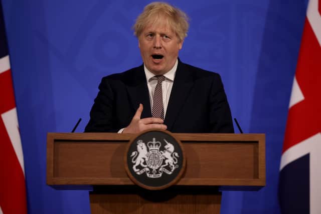 Prime Minister Boris Johnson during a media briefing in Downing Street, London, on coronavirus (photo: PA).