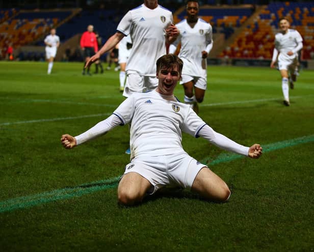CALLED UP - Cian Coleman scored for Leeds United Under 18s in the FA Youth Cup win over MK Dons. He and team-mate Ben Andreucci have been called up by Republic of Ireland Under 19s for a training camp. Pic: Leeds United