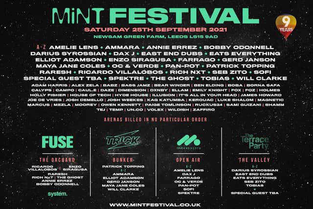 The full line-up for the event