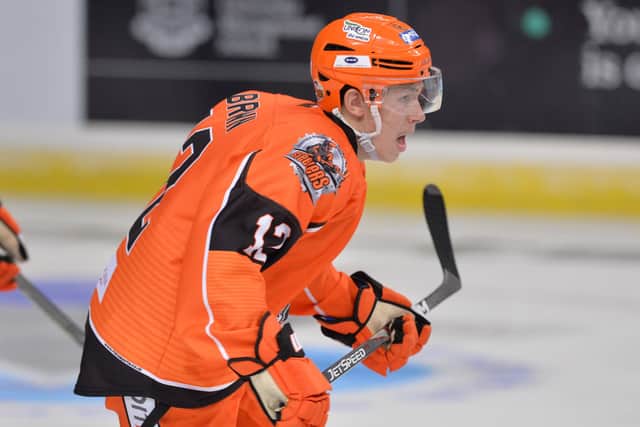 END OF THE LINE: Kieran Brown, pictured in his Sheffield Steelers. Picture courtesy of Dean Woolley.