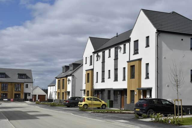 In Yorkshire and the Humber, there are currently 2,618 new home build registrations. Pictured is Thorpe Park, near Garforth, a new housing development in Leeds.