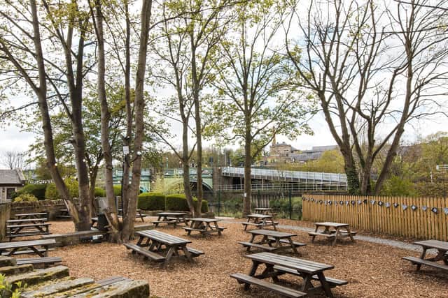 Kirkstall Brewery’s riverside pub boasts three outdoor areas - the main beer garden, a tent and a marquee
