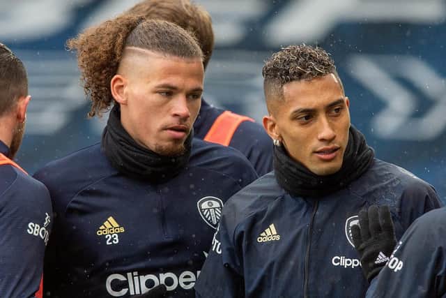 Our YEP fans' jury is hopeful both Kalvin Phillips and Raphinha will play some part in the game at Burnley. Picture: Bruce Rollinson/JPIMedia.
