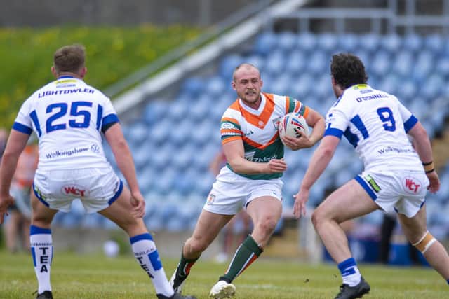 Matty Chrimes was among Hunslet's try scorers last week and is in the squad for Saturday's game. Picture by Tony Johnson.