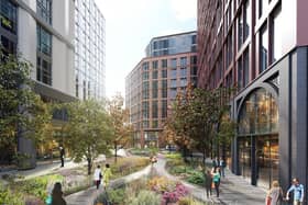 An artist's impression of the site on Lisbon Street.