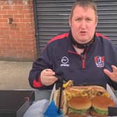 Danny Malin pictured outside Big Phillies takeaway on Cross Green Industrial Estate.