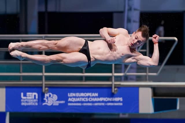 Jack Laugher of Great Britain competing in the Mens 3m Springboard Preliminary during the LEN European Aquatics Championships Diving at Duna Arena on May 14, 2021 in Budapest, (Picture: Andre Weening/BSR Agency/Getty Images)
