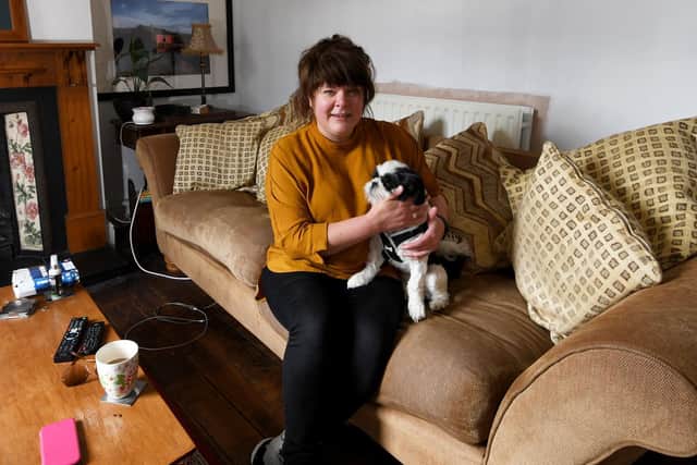 Foster carer Rachel Charlton pictured with her dog Leo at her home at Rothwell.

Photo: Simon Hulme
