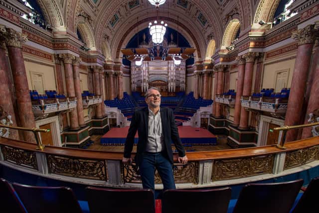 Chris Fell, manager of the Leeds International Film Festival, pictured at Leeds Town Hall. (photo: Bruce Rollinson)