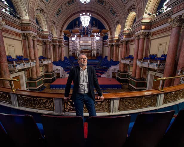 Chris Fell, manager of the Leeds International Film Festival, pictured at Leeds Town Hall. (photo: Bruce Rollinson)