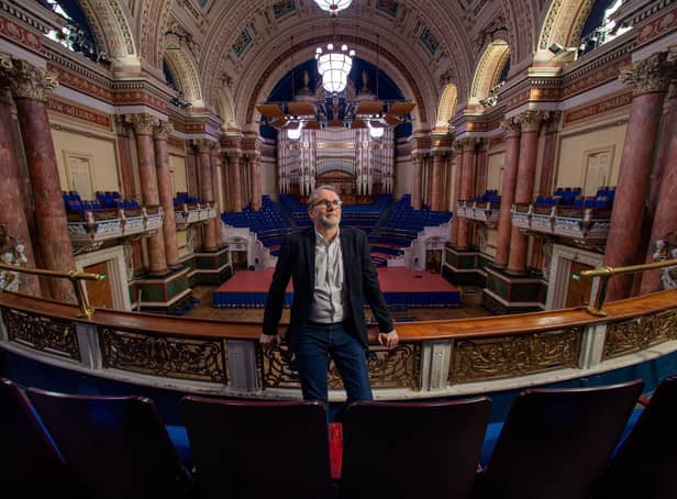 Chris Fell, manager of the Leeds International Film Festival, pictured at Leeds Town Hall. (photo: Bruce Rollinson)