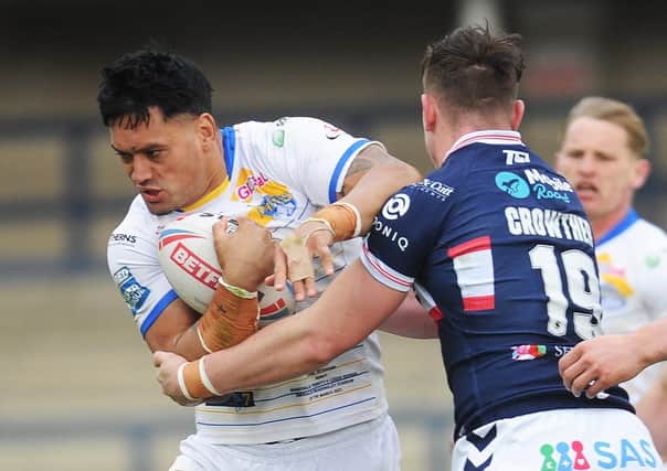 Zane Tetevano should make a welcome return to action for Leeds Rhinos against Hull FC. Picture: Steve Riding.