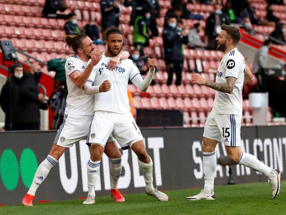 BIG MOMENT - Tyler Roberts scored his first goal in the Premier League for Leeds United in their 2-0 win at Southampton. Pic: Getty