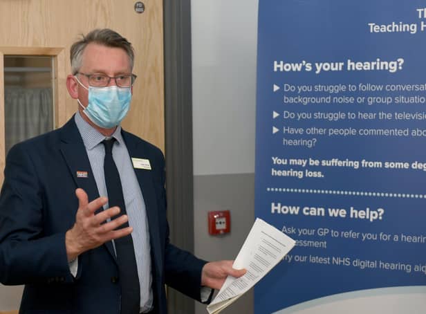 Julian Hartley the Chief Executive for Leeds Teaching Hospitals at the new Hearing and Balance Service at Seacroft Hospital  which he officially opened. Picture: Gary Longbottom