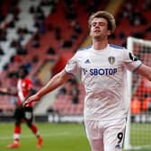 FLYING: Leeds United striker Patrick Bamford celebrates his opener against Southampton at St Mary's. Photo by Frank Augstein - Pool/Getty Images.