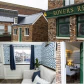 'The Rovers' Annexe' has been unveiled on the set of Coronation Street, as it lists on Airbnb, giving fans a once-in-a-lifetime experience to stay in the self-contained pop-up house on the cobbles (photo: PA).