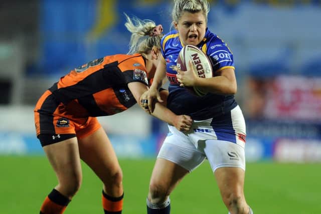 Aimee Staveley in action for Leeds in the 2019 Grand Final. Picture by Steve Riding.